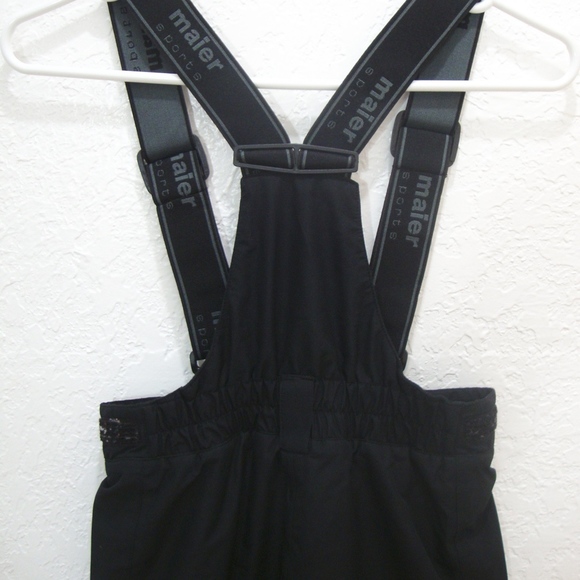 MAIER Germany Ski Pants KIDS Black Gray Suspenders Snow Board Euro 140 US 8-10 - Picture 6 of 8